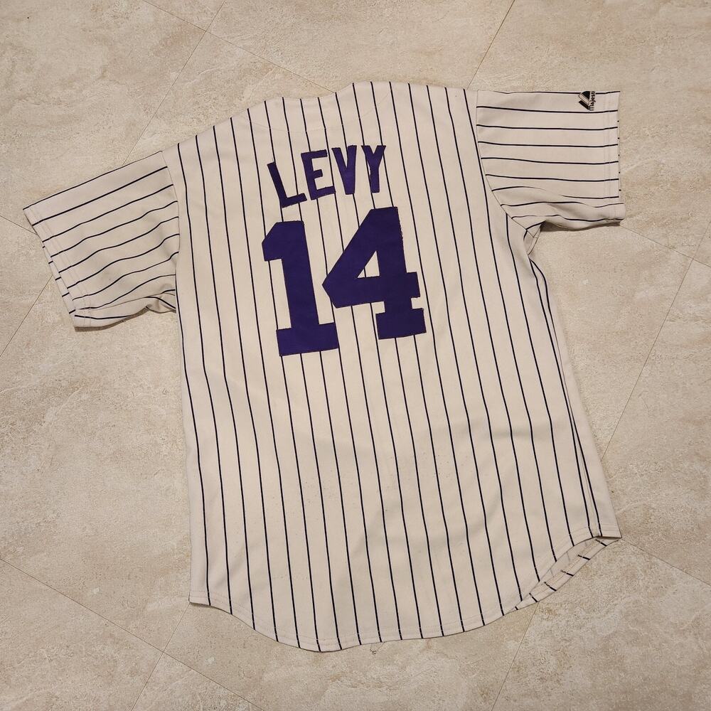 VTG Arizona Diamondbacks LEVY #14 Sewn Majestic MLB Baseball Jersey Mens M‎ USA